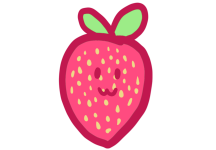 A smiling strawberry